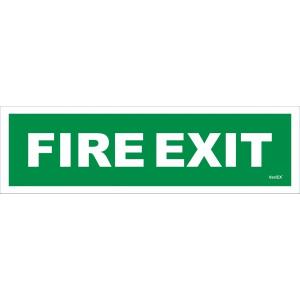 Fire Exit Signage Board (12x4 Inches)