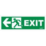 Fire Exit Signage Board - Left Arrow(12x4 Inches)